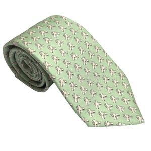 Vineyard Vines Tie Mens OS Green Excellent Handshake Silk Custom Collection